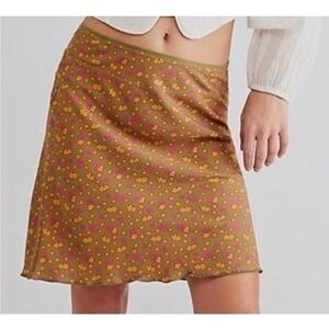 Free People IRL Floral Skirt